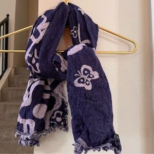 PAUL SMITH Double Sided Purple Lavender Scarf Warm Art Wrap